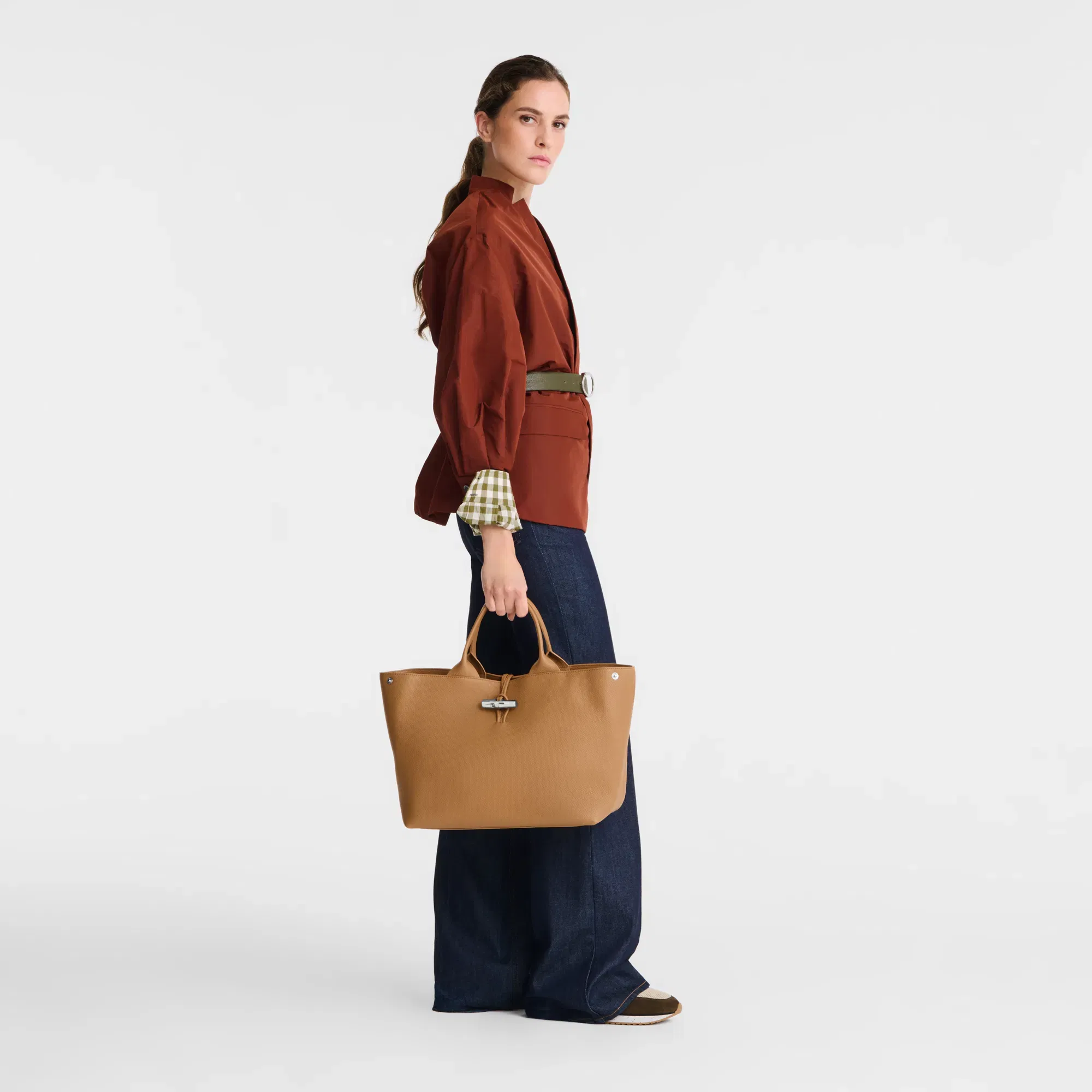 Longchamp Le Roseau L Handbag Walnut