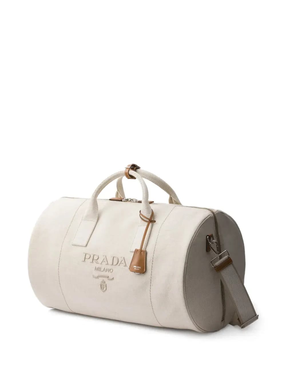 logo-embossed duffle bag