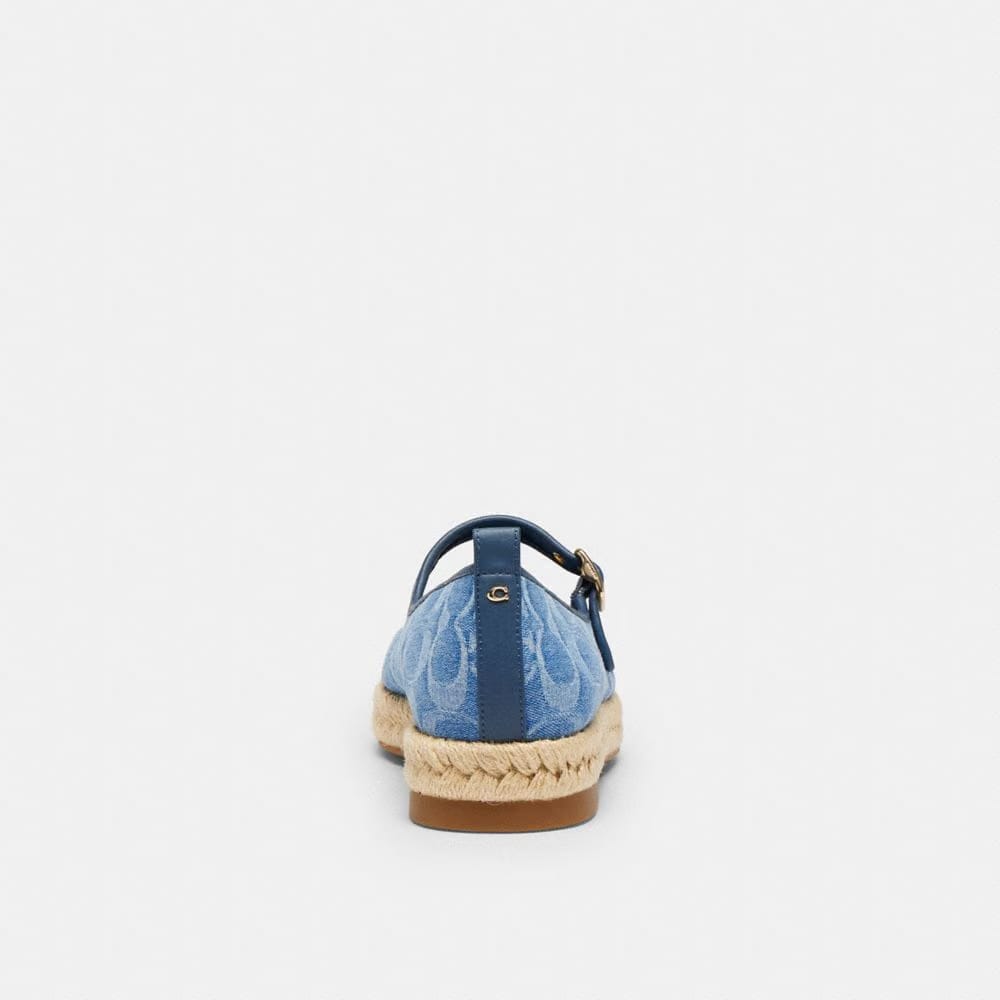 Women's Coach Mary Jane Espadrille In Signature Denim Indigo