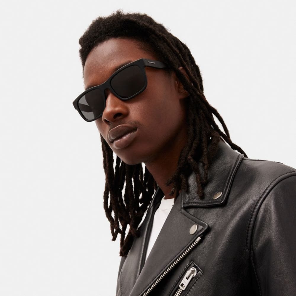 Coach Square Frame Sunglasses Matte Black