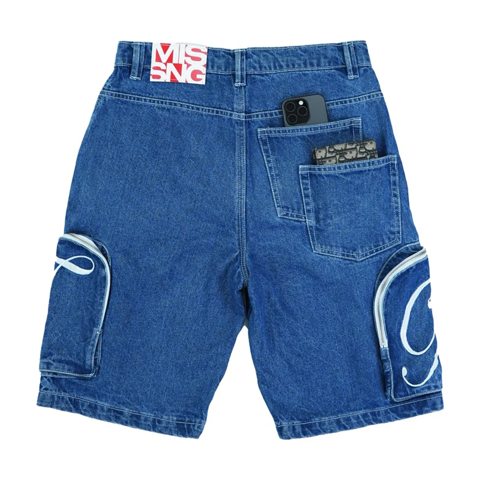 VINTAGE BLUE JORTS BY MISSNG TILE