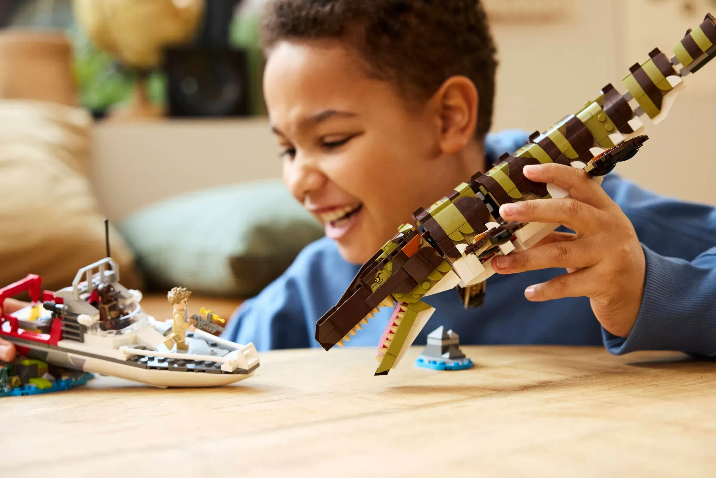 Lego BrickBuilt Mosasaurus Boat Mission