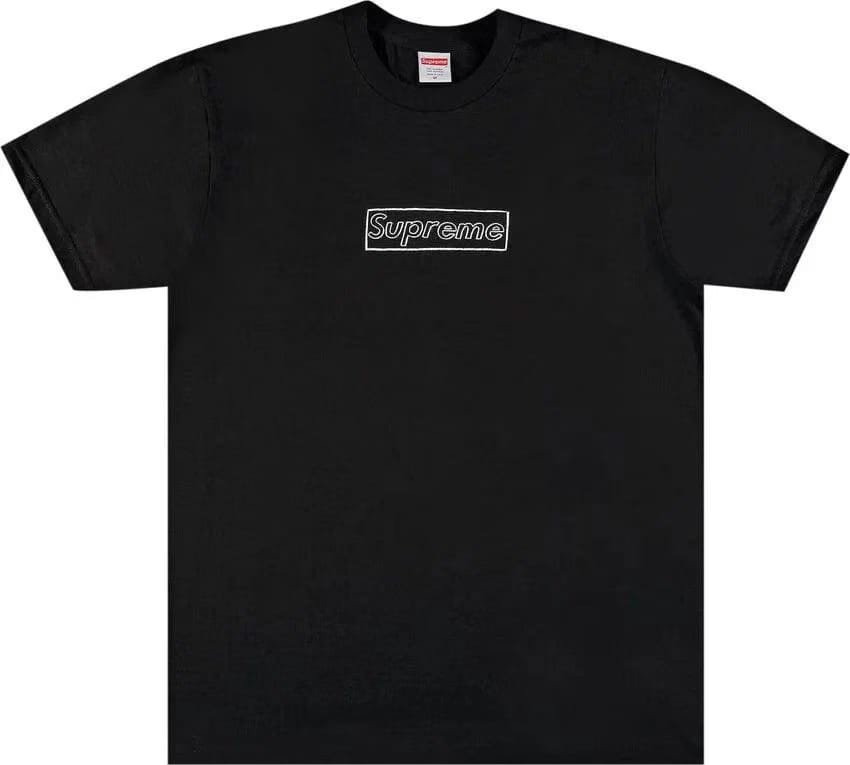 Supreme x KAWS Chalk Logo Tee "Black"
