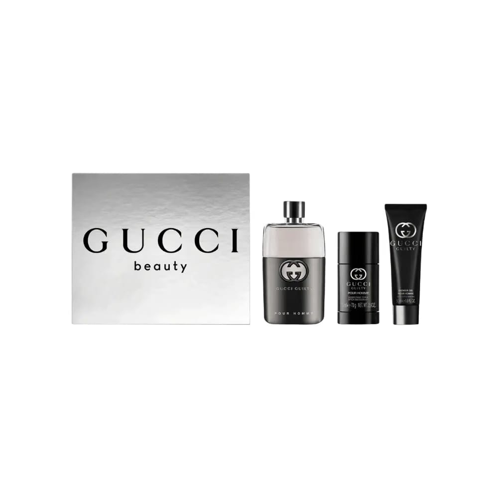Gucci Guilty Eau de Toilette Gift Set for Men (Silver Gift Box)
