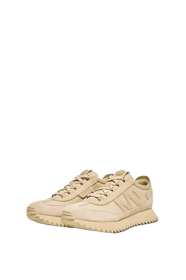 Moncler Pacey2 Suede & Nubuck Sneakers Light Beige