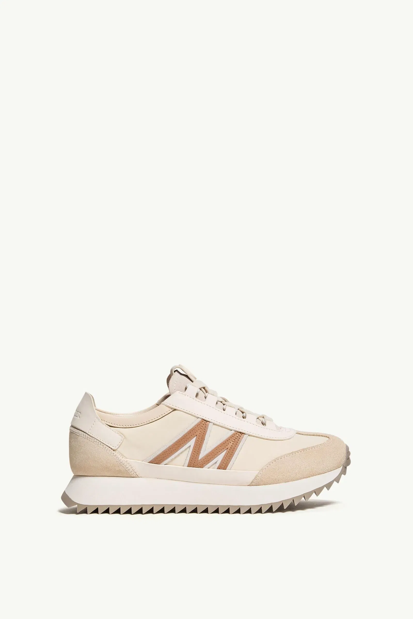 Moncler Pacey2 Suede & Nubuck Sneakers Light Beige