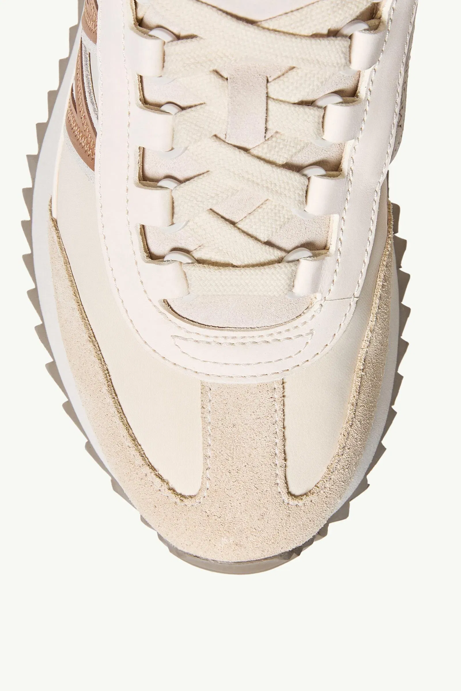 Moncler Pacey2 Suede & Nubuck Sneakers Light Beige