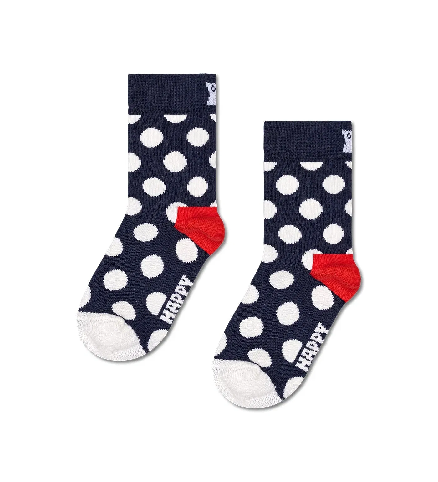 Happy Socks Unisex Big Dot Design Crew Length Socks for Kids
