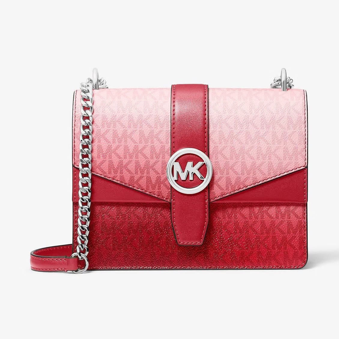 Michael Kors Greenwich Small Ombre Signature Logo Crossbody Bag Hibiscus Multi