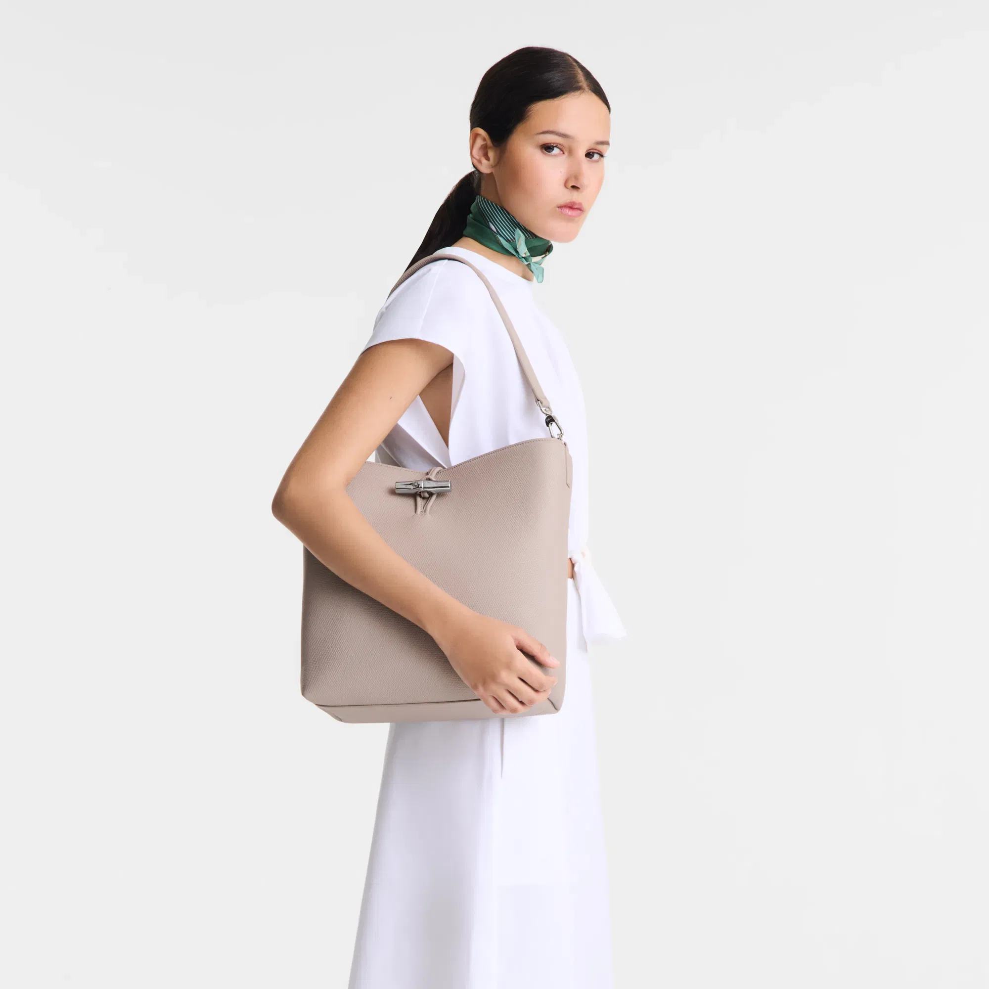 Longchamp Le Roseau M Hobo bag Clay