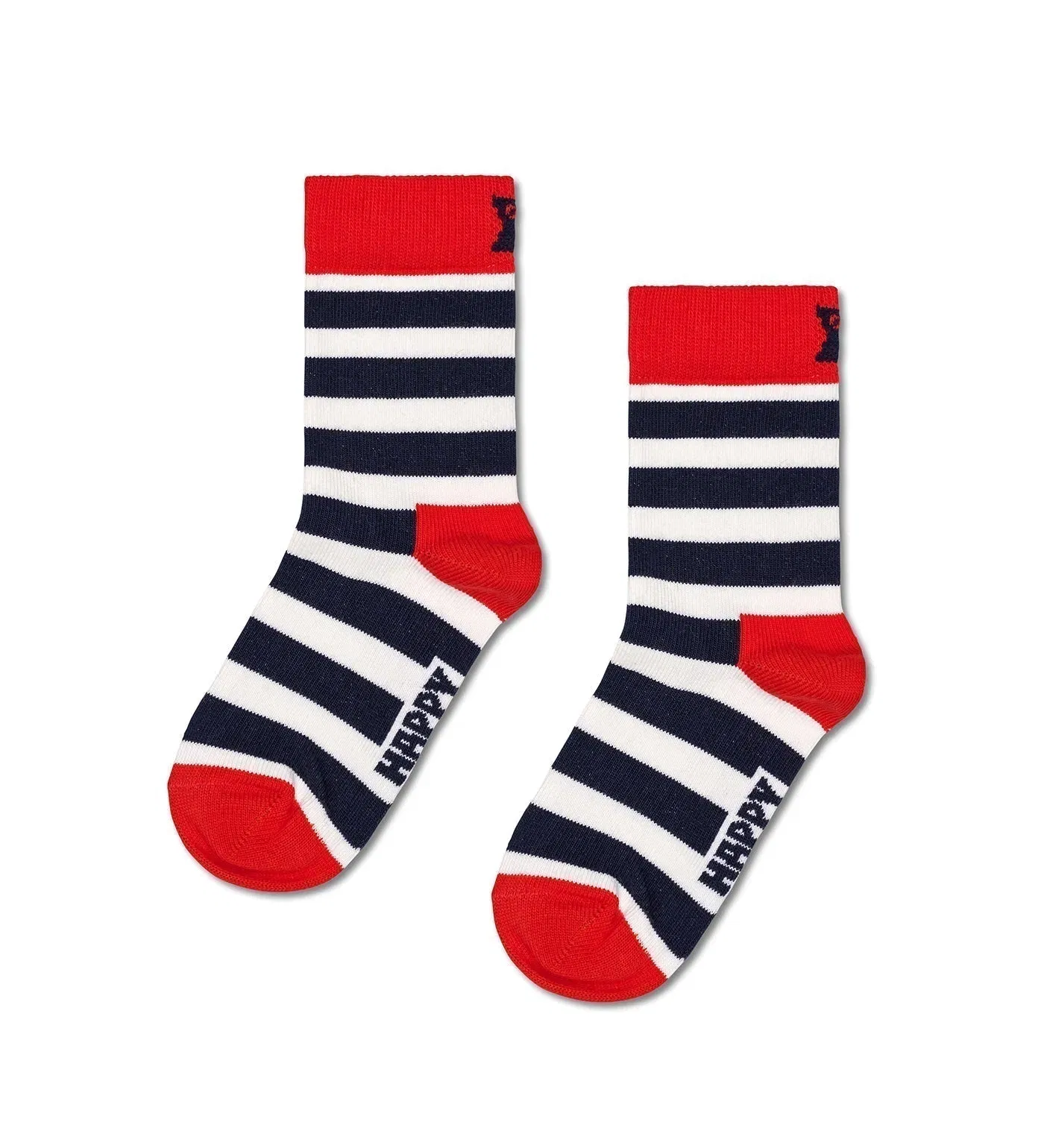 Happy Socks Unisex Stripe Crew Length Socks for Kids