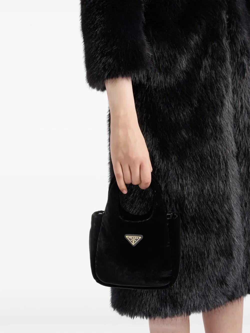 padded velvet mini bag