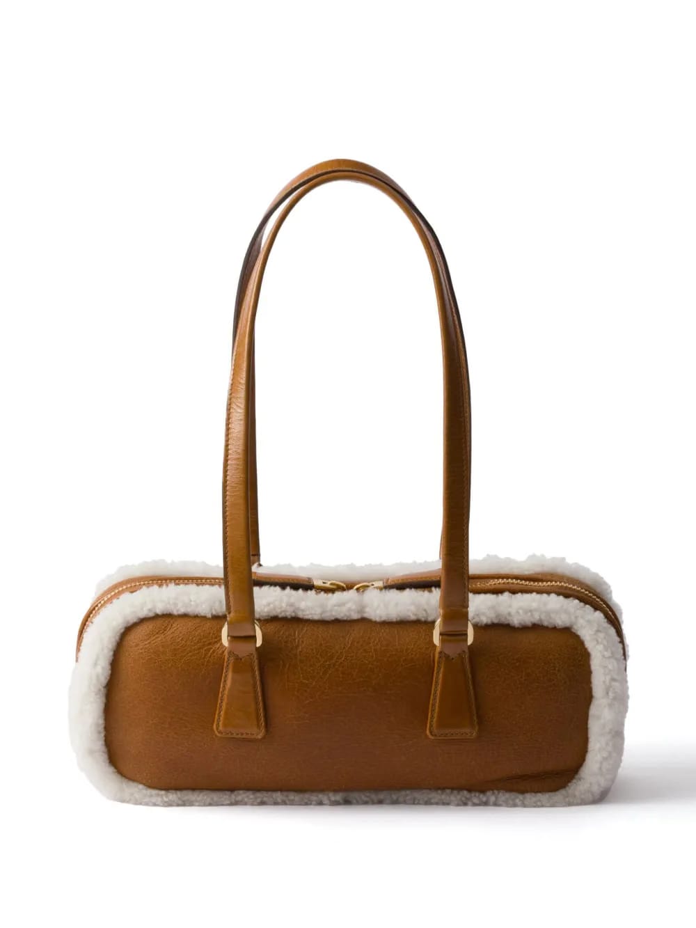 medium shearling leather tote bag