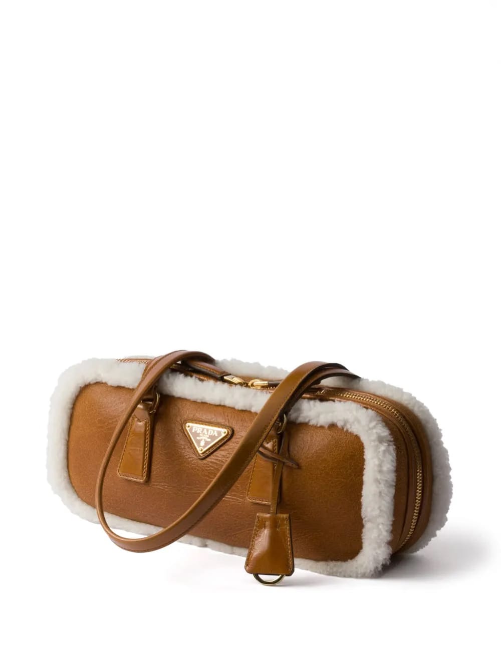 medium shearling leather tote bag