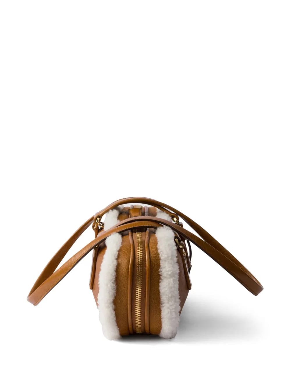 medium shearling leather tote bag