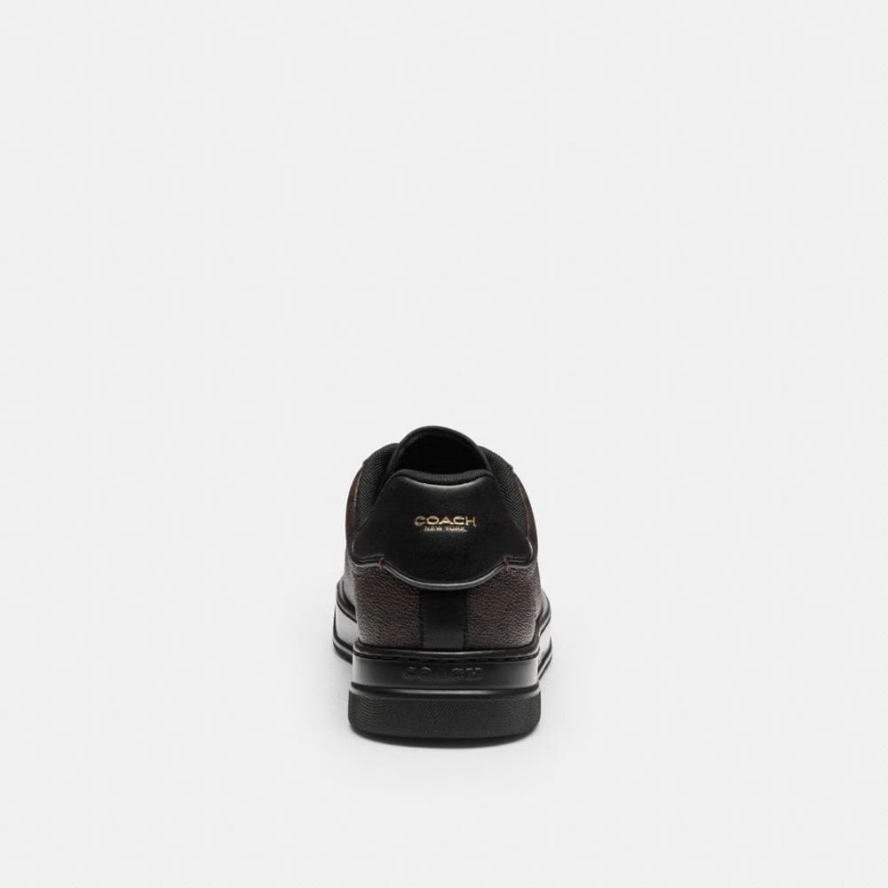 Women's Coach High Line Sneaker In Signature Canvas Walnut & Black