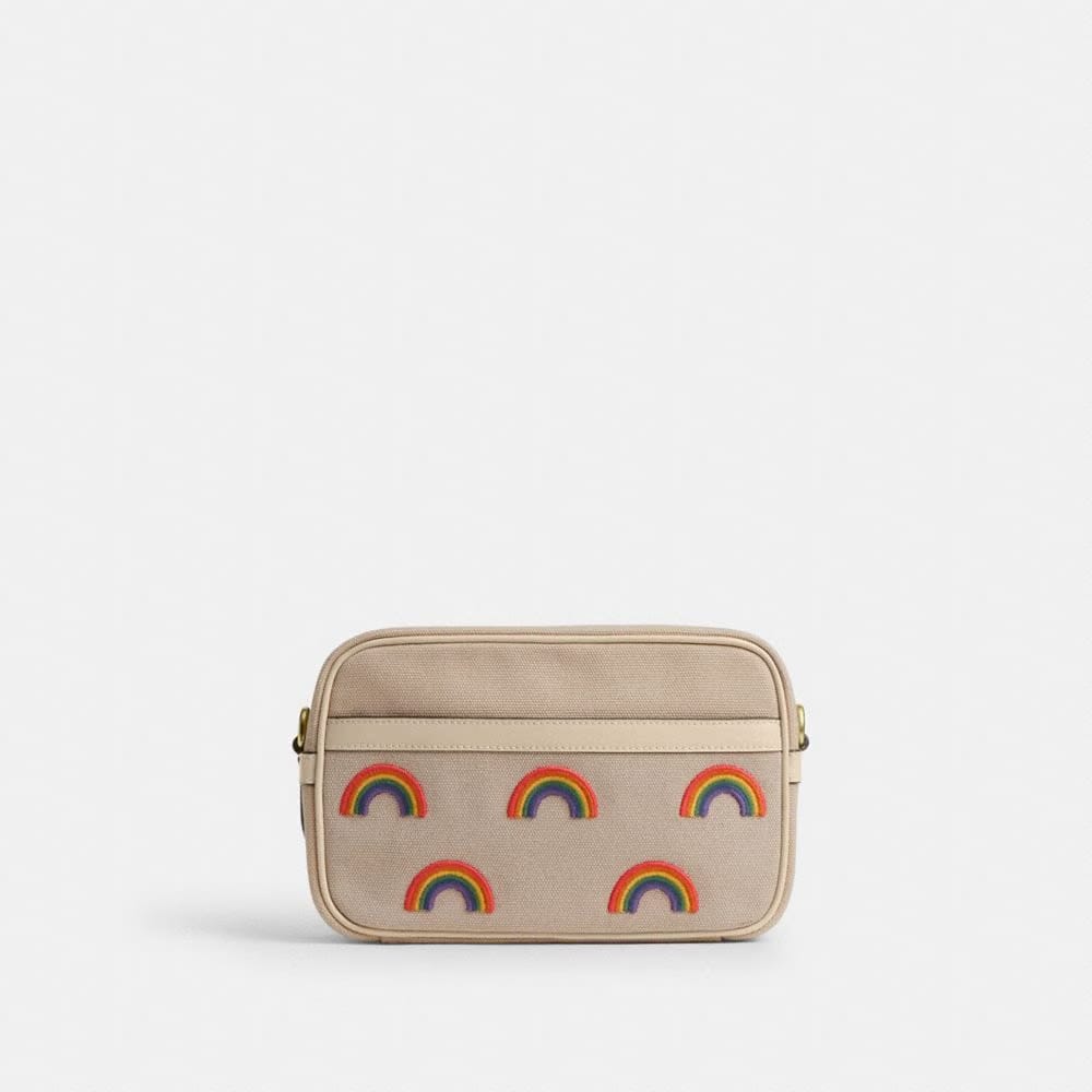 Coach Theo Camera Bag With Rainbow Ivory Multi
