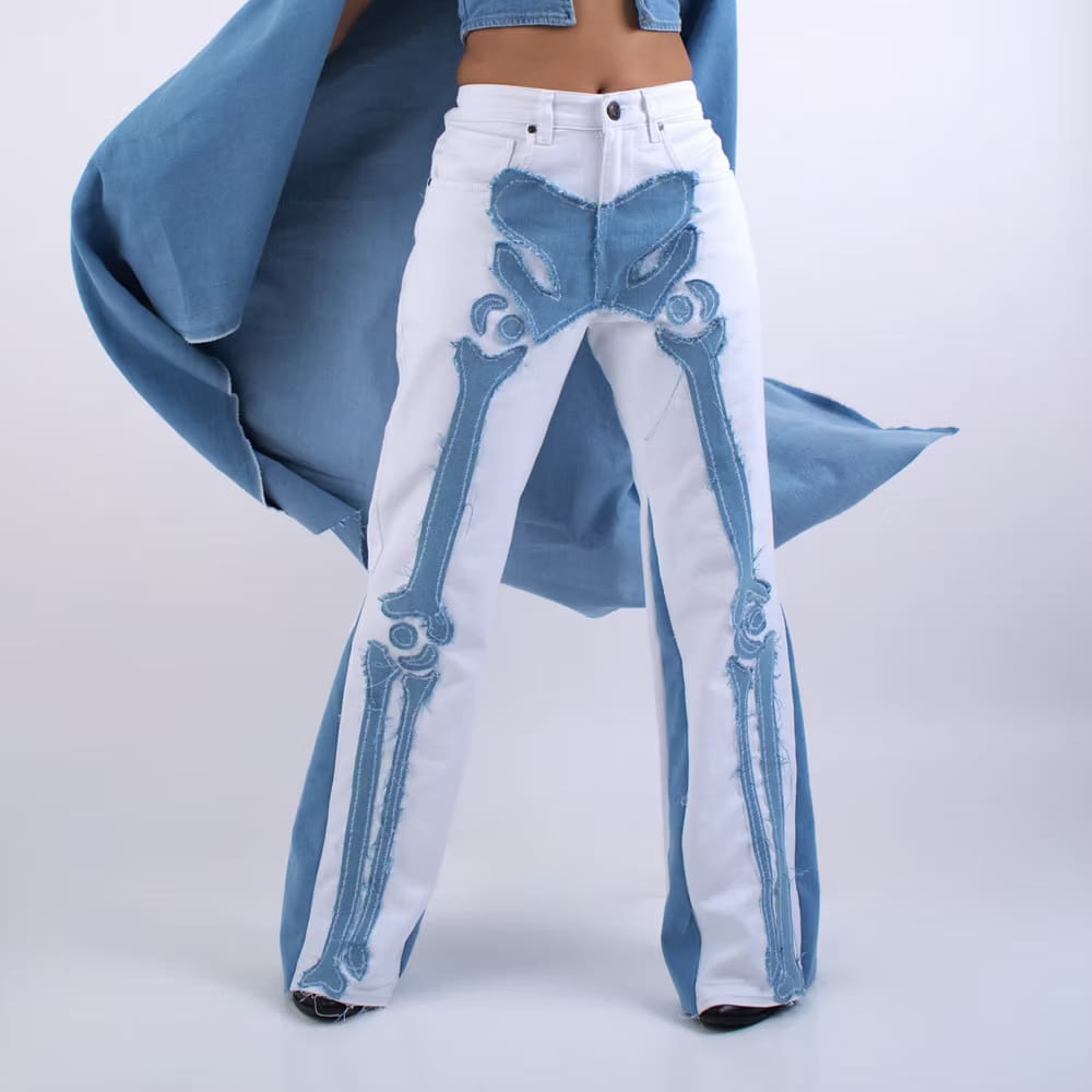 Boner Flared Denim White