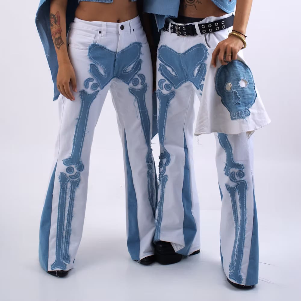 Boner Flared Denim White