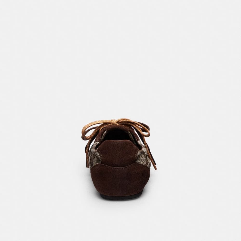 Women's Coach Soft Sneaker In Signature Jacquard Maple Oak