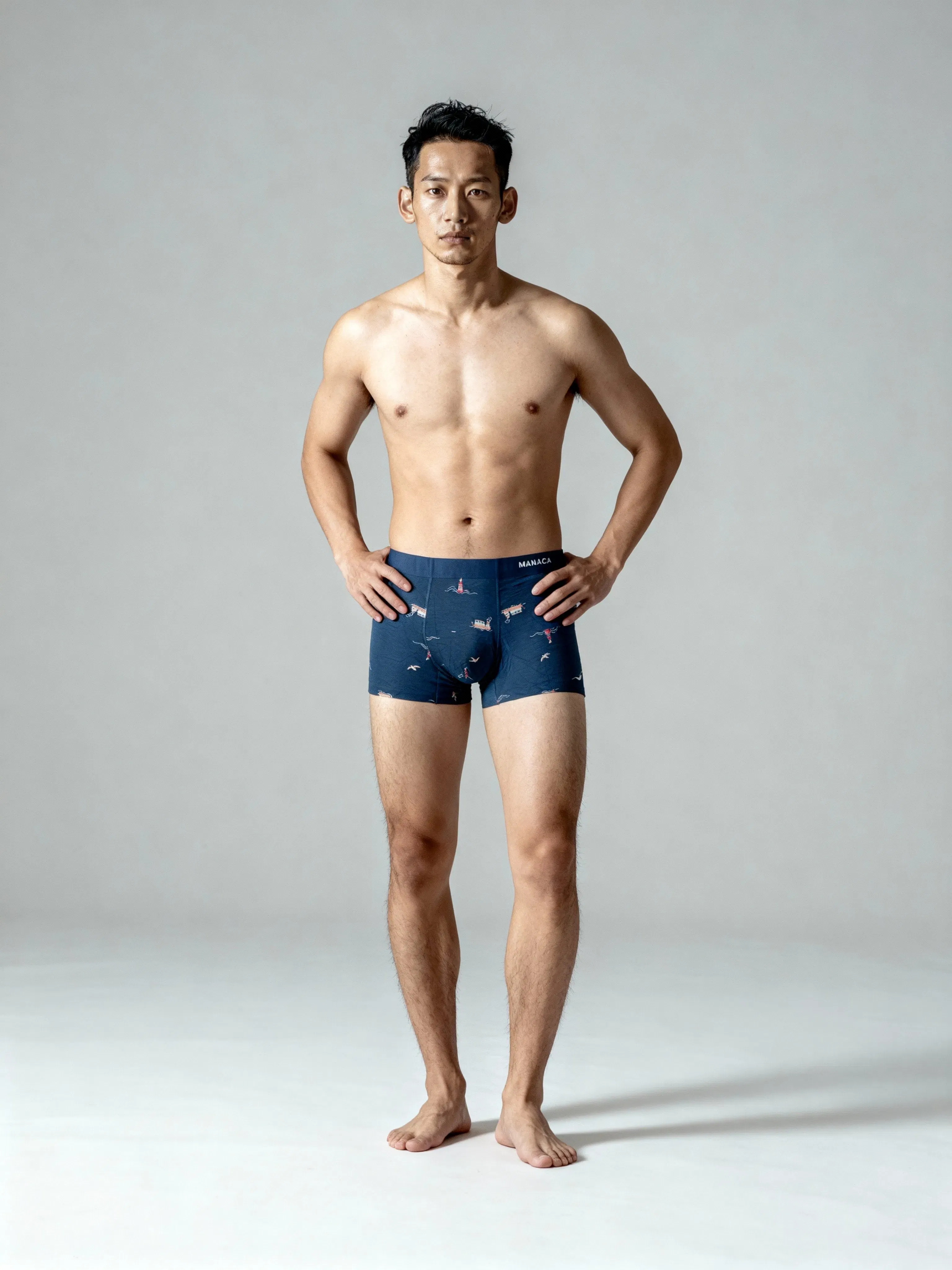 Men V Walk Starfish Printed Luxury Elastic Trunk by Manaca
