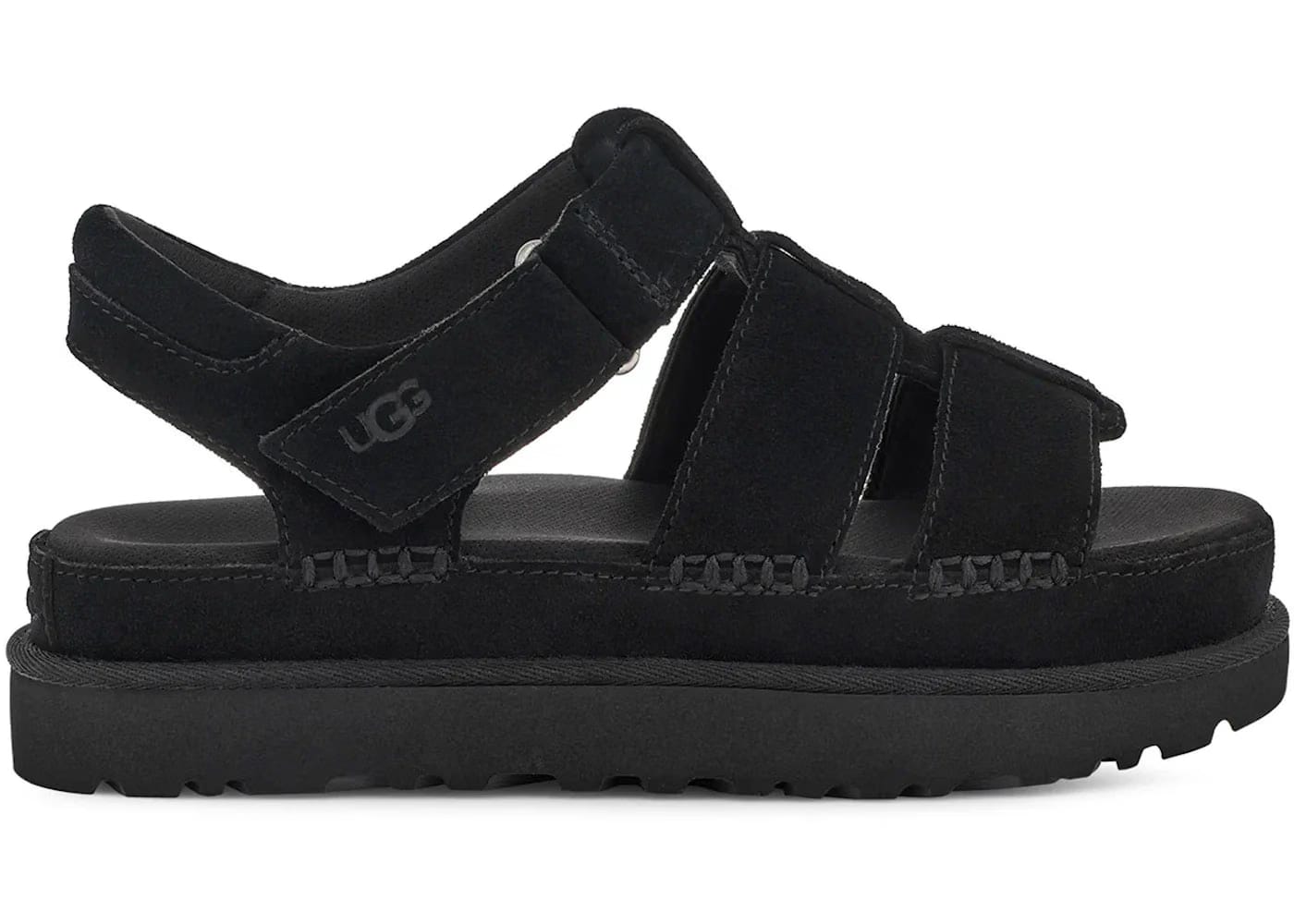 Ugg Goldenstar Strap Platform Sandal Black Womens