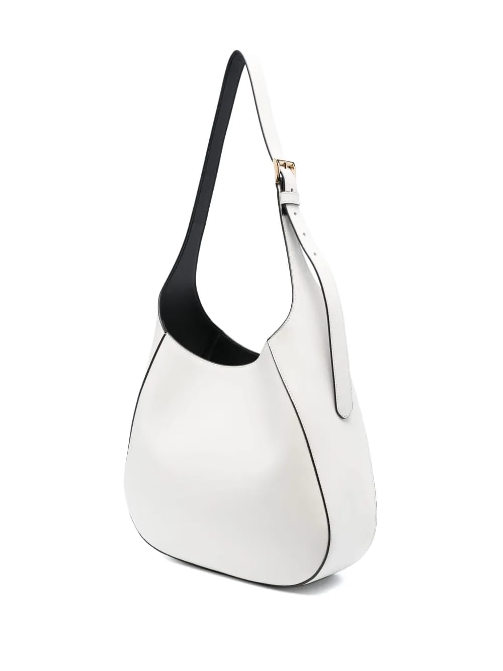 triangle-logo leather shoulder bag