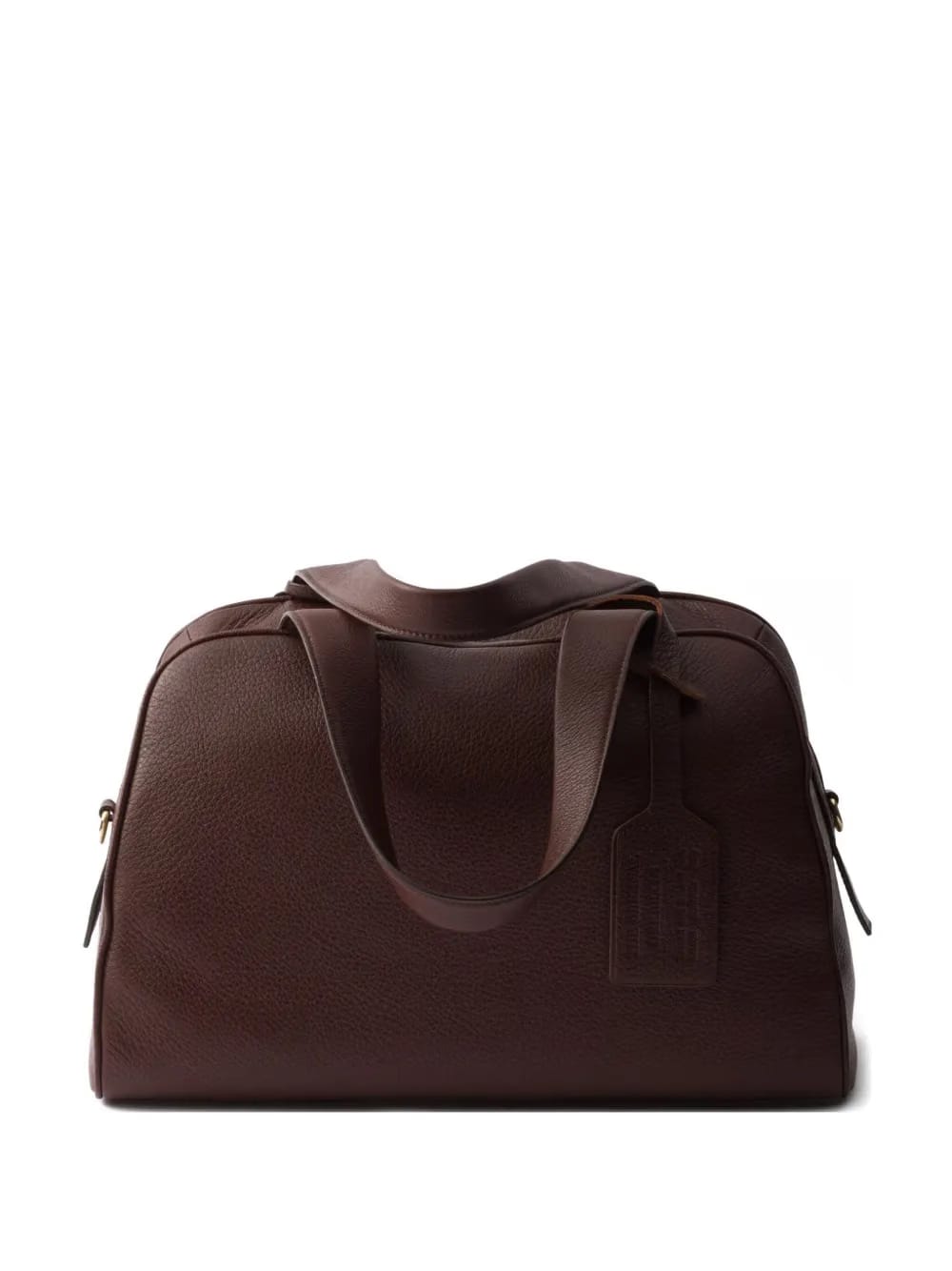 large leather top-handle tote bag