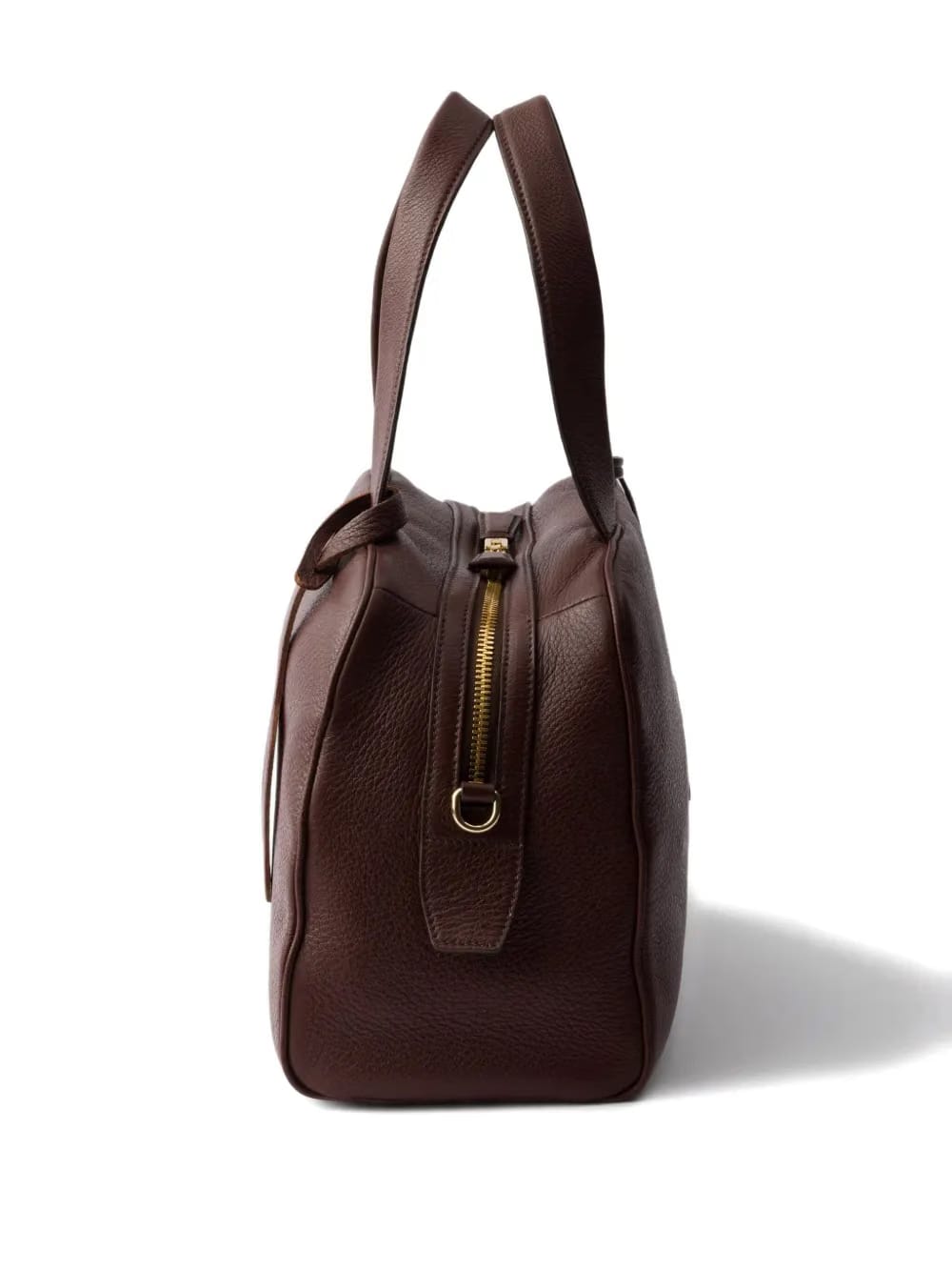 large leather top-handle tote bag