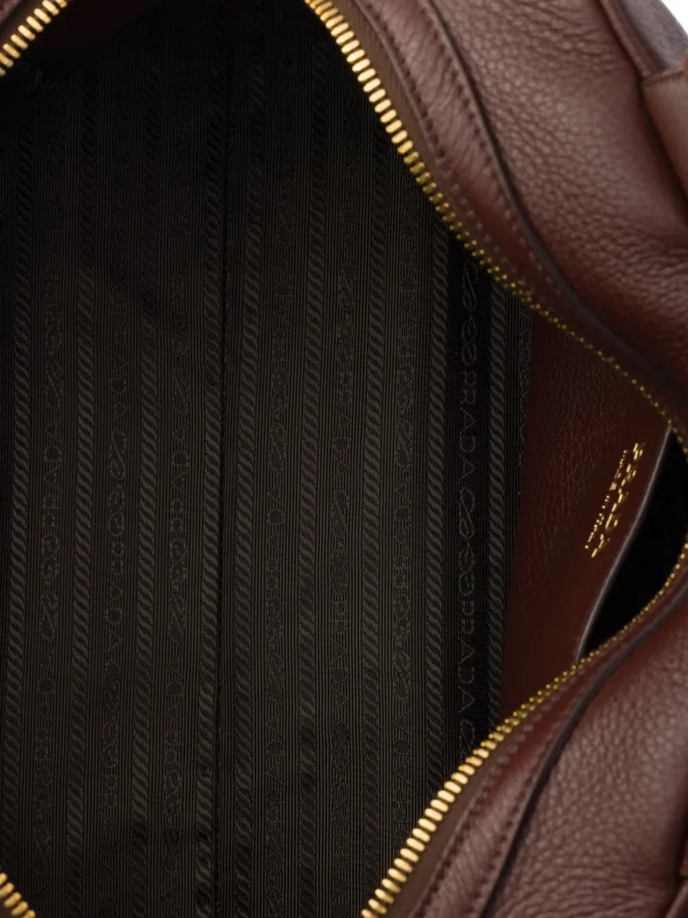 large leather top-handle tote bag