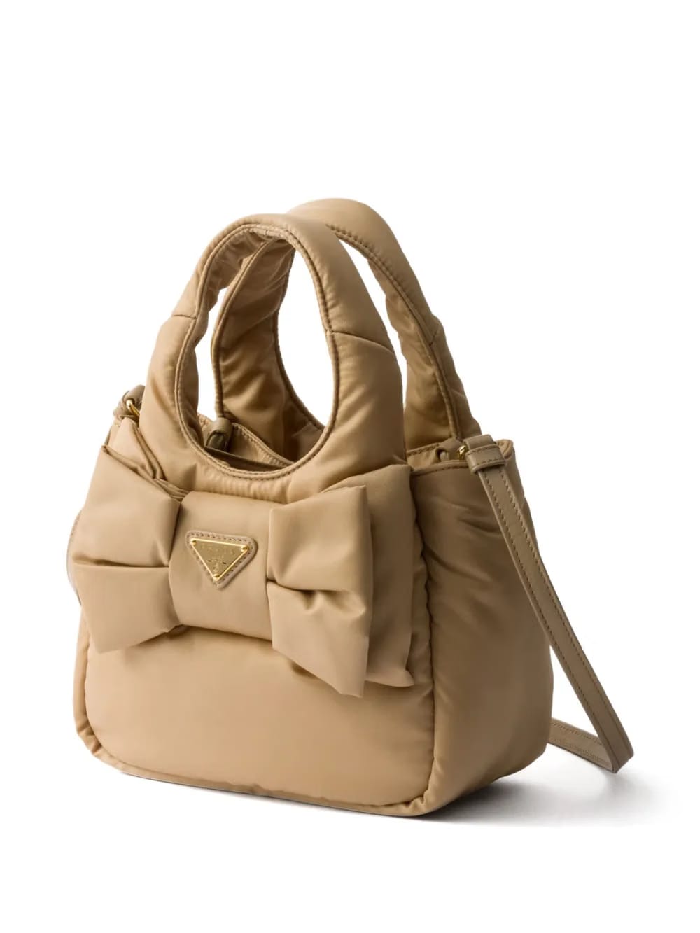 Re-Nylon bow-detail mini bag