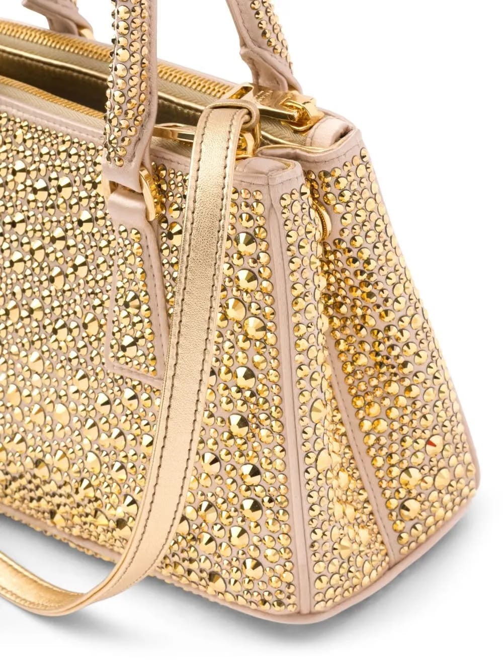 Galleria crystal-embellished satin mini bag