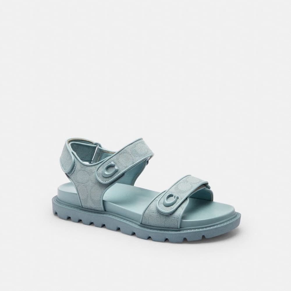 Women's Coach Brynn Sandal In Signature Canvas Sea Mist
