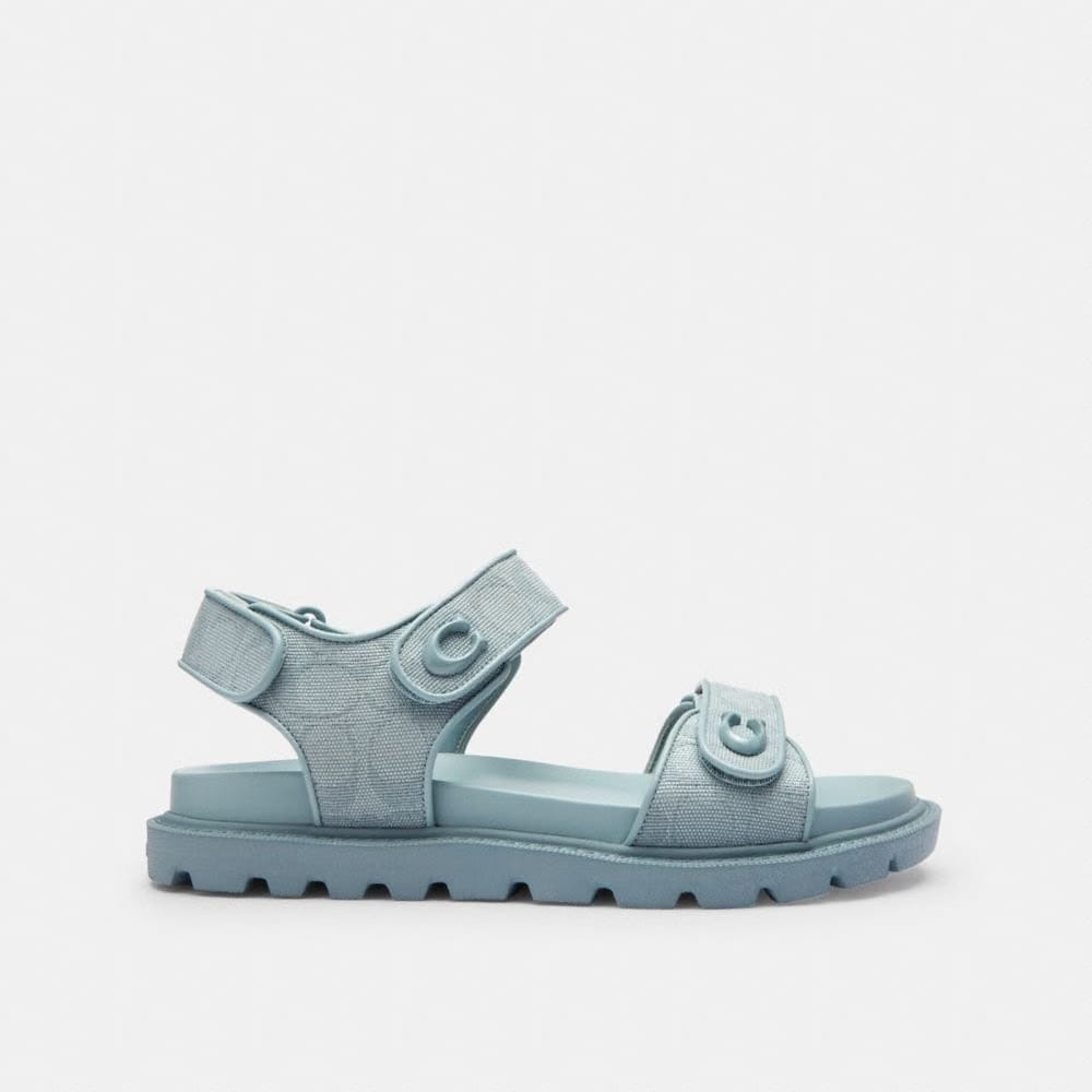 Women's Coach Brynn Sandal In Signature Canvas Sea Mist