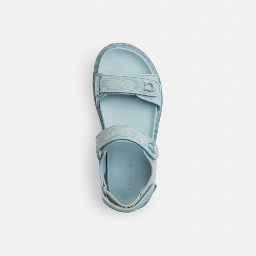 Women's Coach Brynn Sandal In Signature Canvas Sea Mist