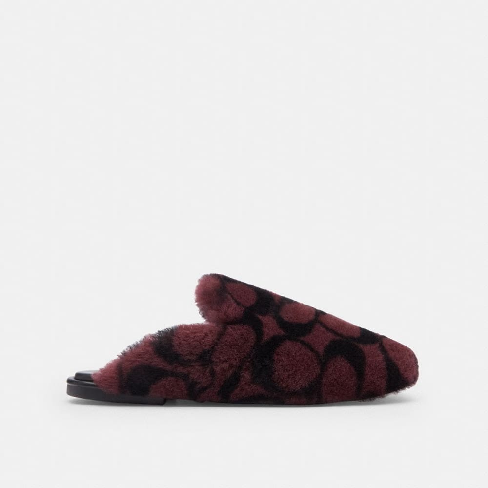Women's Coach Slipper In Signature Shearling Merlot