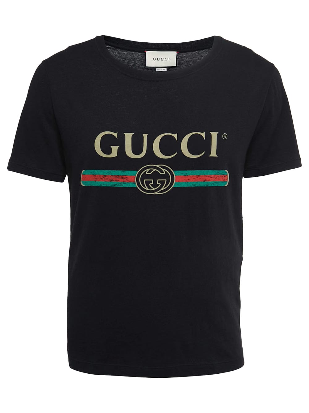 Gucci GG Bar Logo Printed T-Shirt in Black