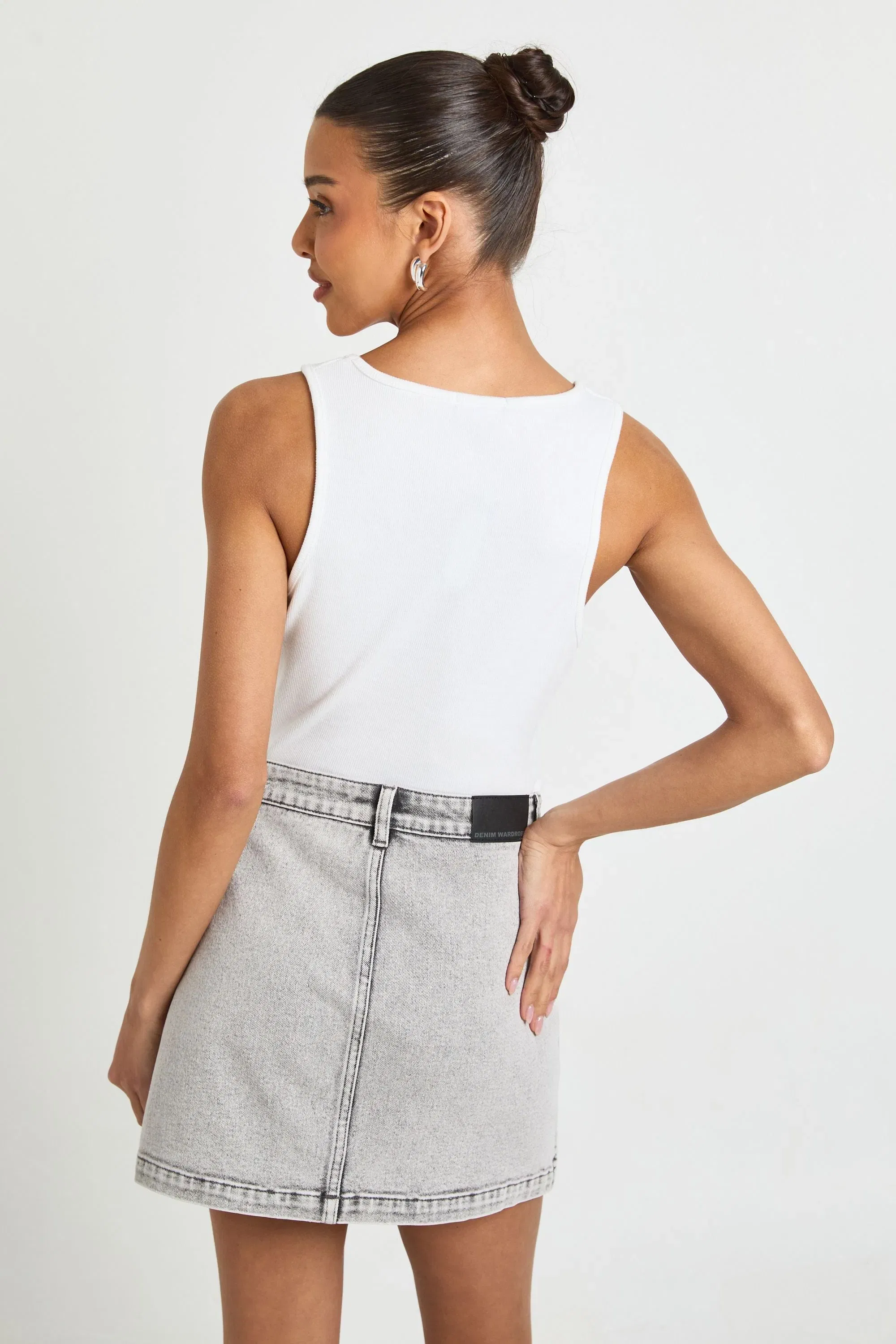 Cargo Denim Mini Skirt