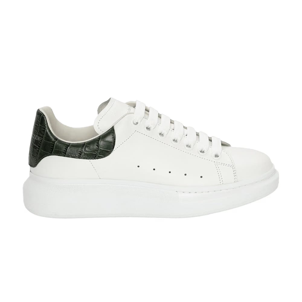 Alexander McQueen Oversized Sneaker White Green Crocodile