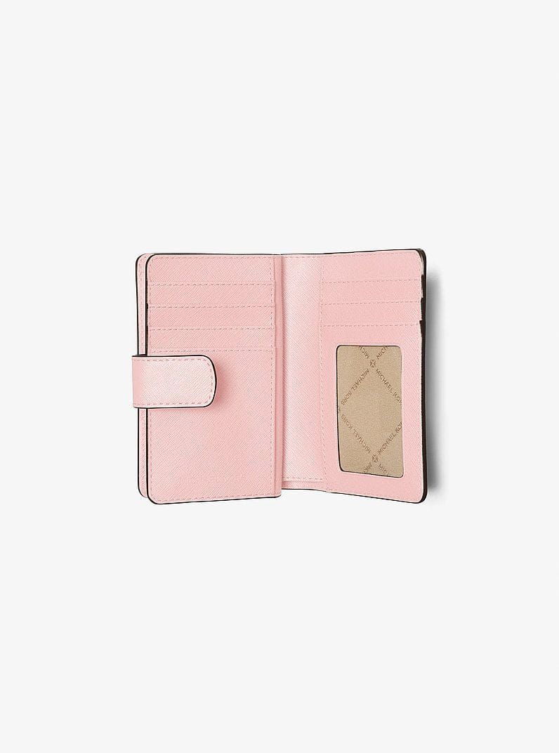 Michael Kors Medium Crossgrain Leather Wallet Powder Blush