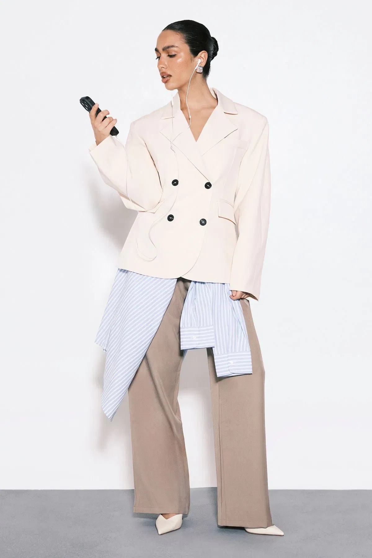 Boohoo Basics Tailored Wide Leg Trouser