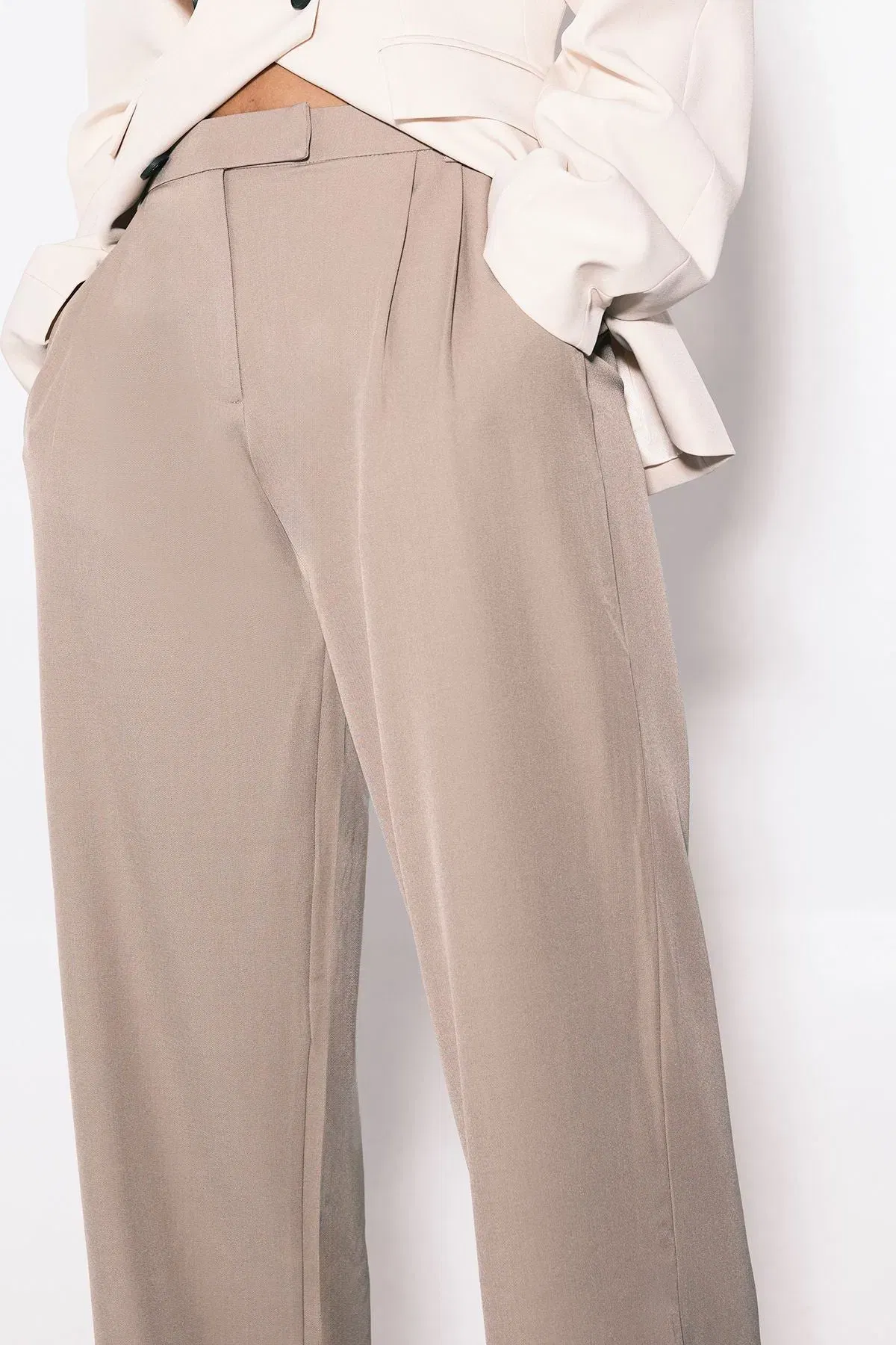 Boohoo Basics Tailored Wide Leg Trouser