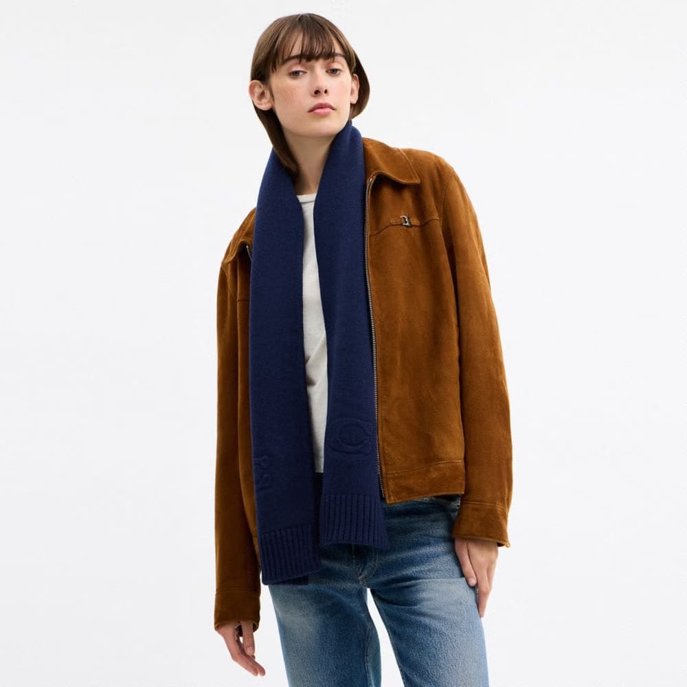 Signature Embossed Knit Muffler