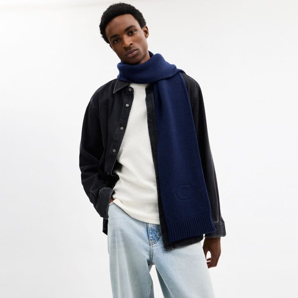 Signature Embossed Knit Muffler