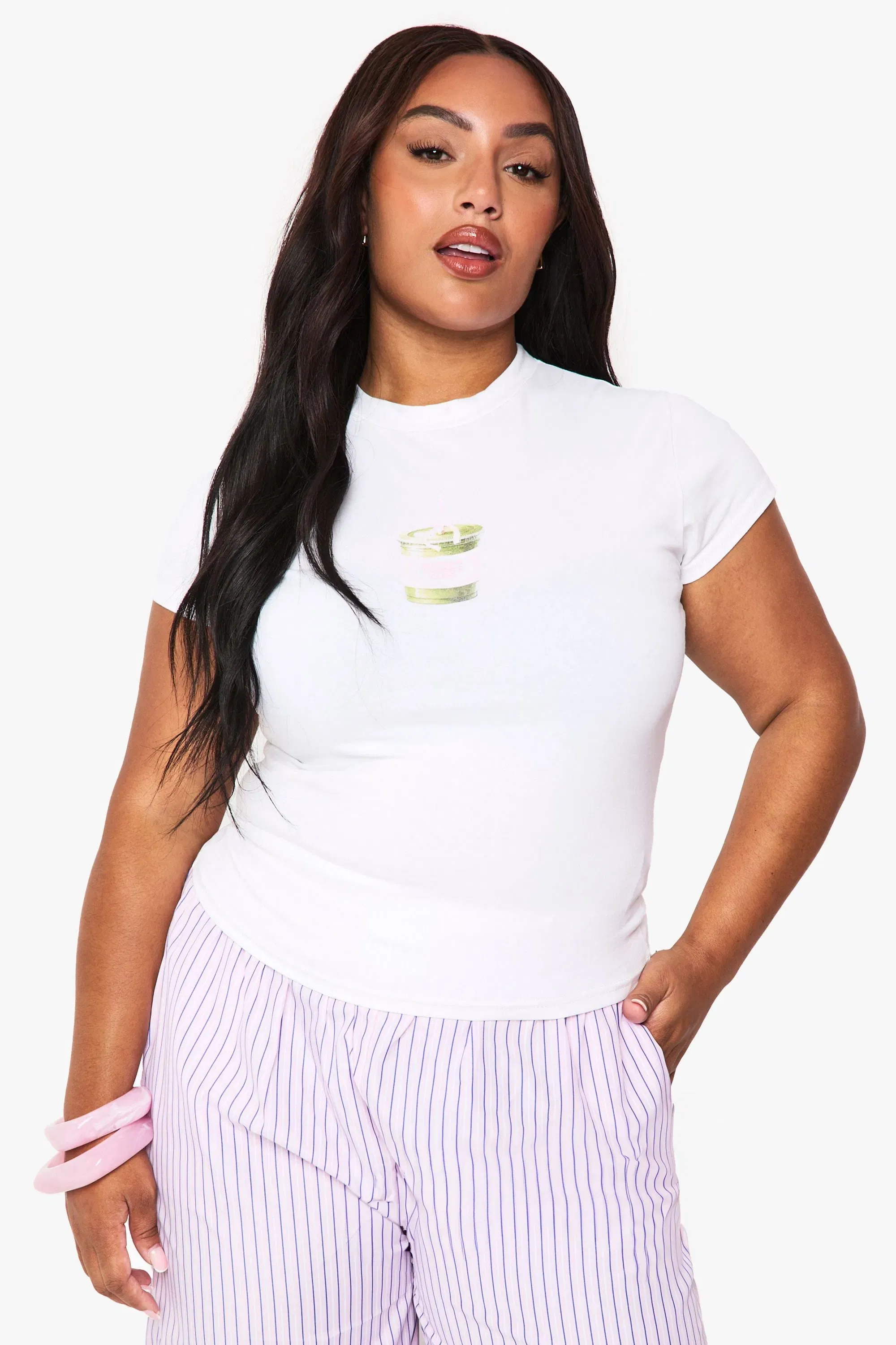 Plus Matcha Lovers Club Fitted T-Shirt