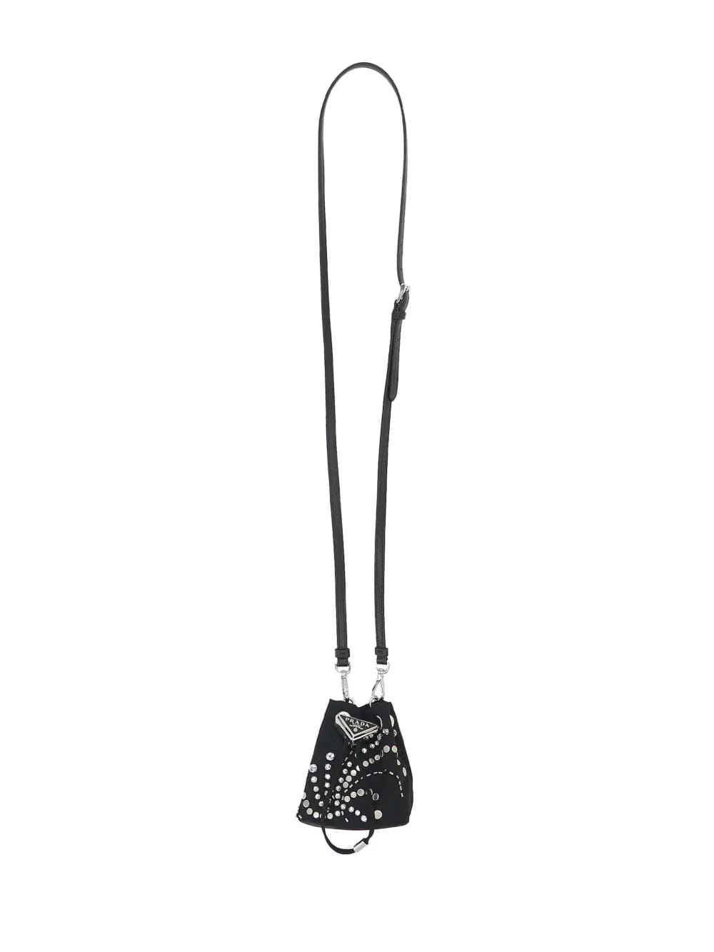 logo-appliqué studded bucket bag