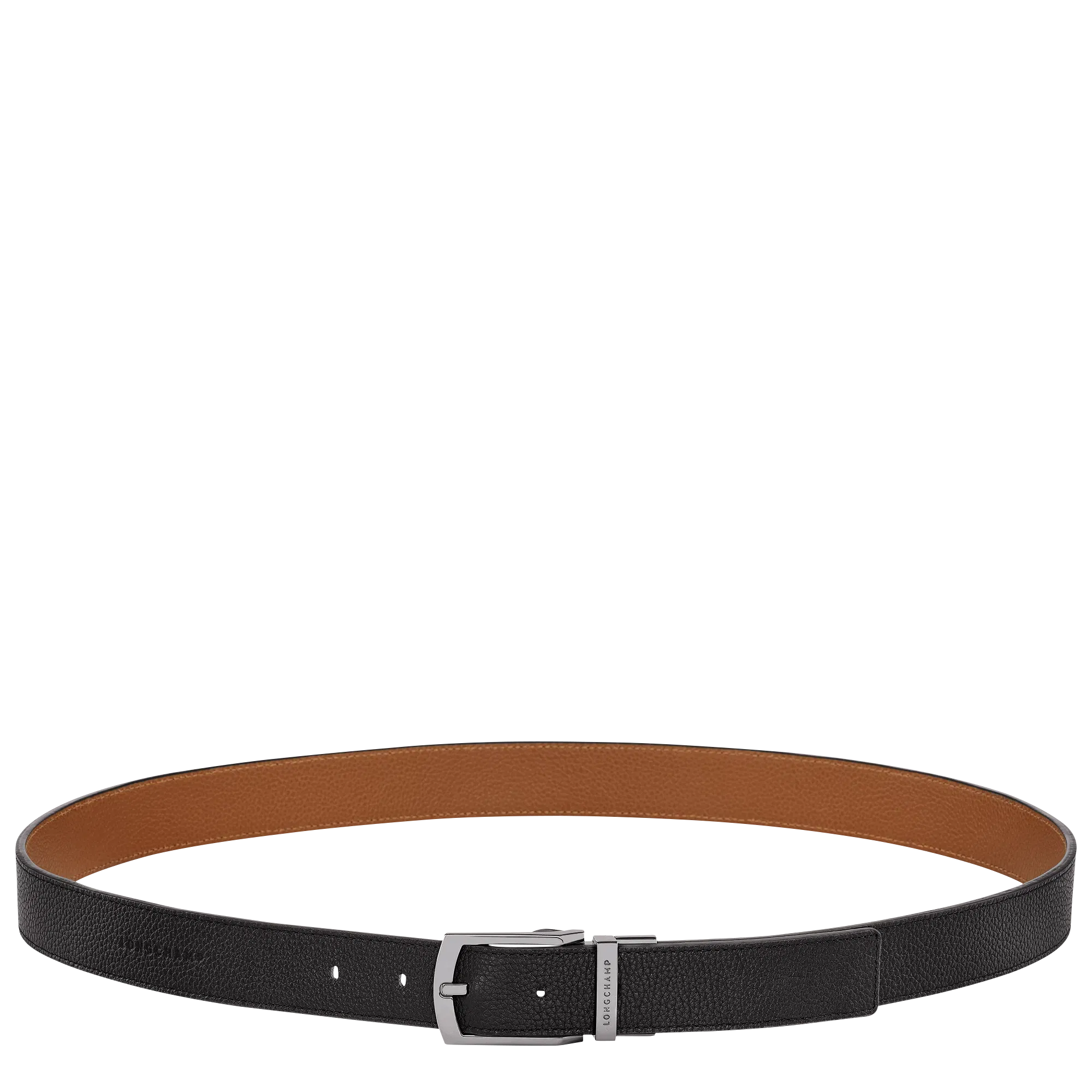 Longchamp Le Foulonné Men's belt Black/Caramel