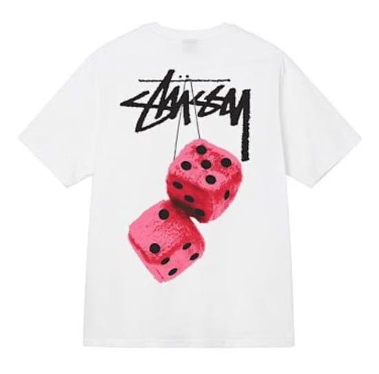 Stussy Fuzzy Dice T-Shirt White