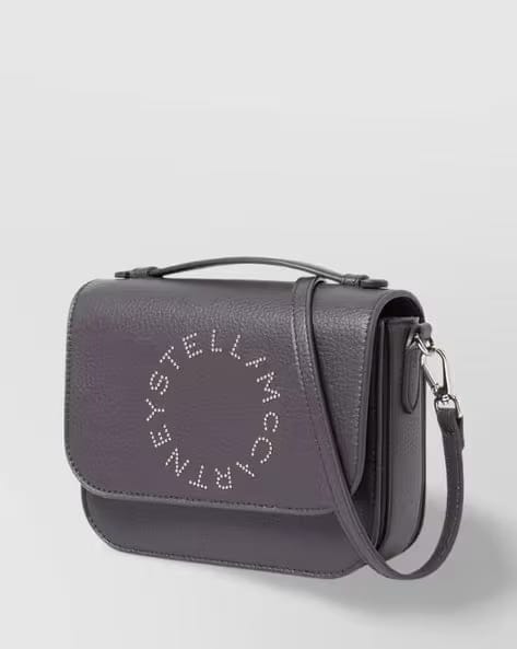 STELLA MCCARTNEY Studded Logo Flap Top Handle Bag