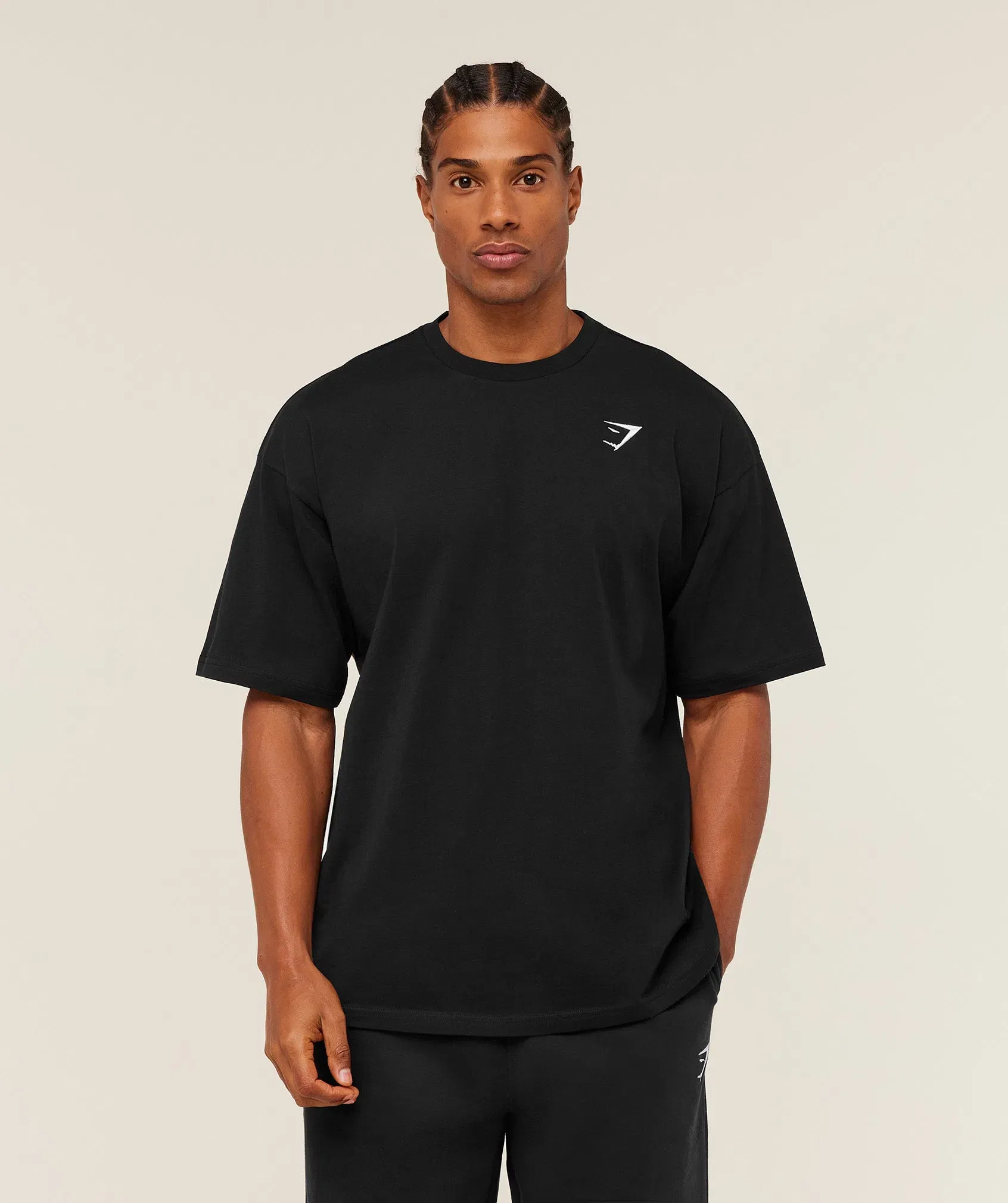 Gymshark Crest Oversized T-Shirt - GS Black